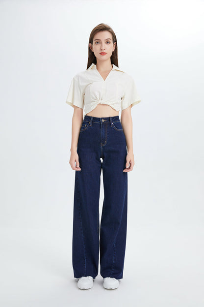 Bayeas High Quality HIGH RISE WIDE LEG JEANS - BYW8052