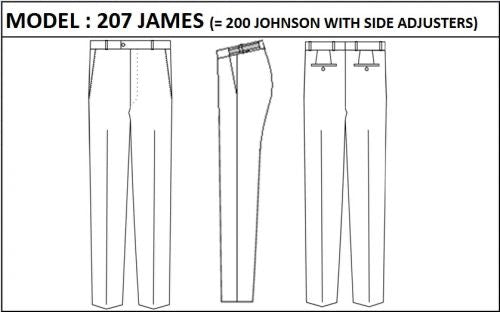 CLASSIC PANT -  MODEL_207_JAMES_SIDE_ADJUSTERS_WITHOUT_BELTLOOPS
