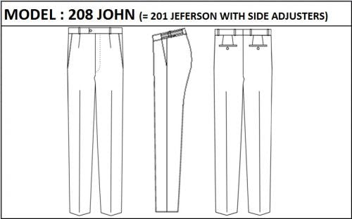 CLASSIC PANT -  MODEL_208_JOHN_=201_JEFFERSON_WITH_SIDE_ADJUSTERS_WITHOUT_BELTLOOPS