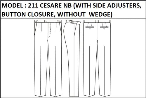 CLASSIC PANT -  MODEL_211_CESARE_NB_WITH_SIDE_ADJUSTERS_BUTTON_CLOSURE_WITHOUT_WEDGE