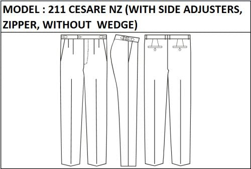 CLASSIC PANT -  MODEL_211_CESARE_NZ_WITH_SIDE_ADJUSTERS_ZIPPER_WITHOUT_WEDGE
