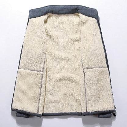 Mens Thick Fleece Wool Liner Warm Thermal Coat (4 Colors)