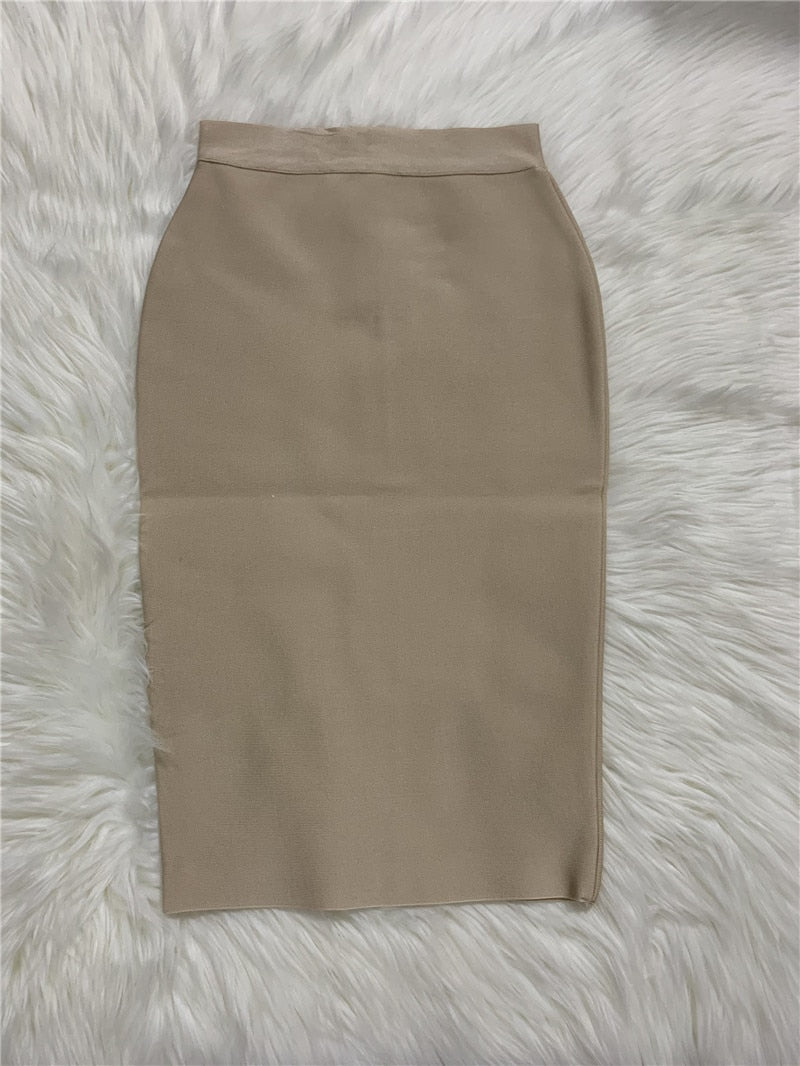 Women's Rayon Bandgae Elegant Pencil Skirt (13 Colors)