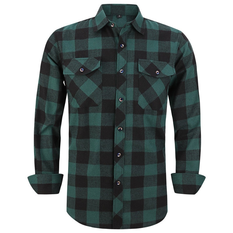 Men's Plaid Flannel  Casual Long-Sleeved Shirts (USA Size) - Collection 2 (12 Styles)