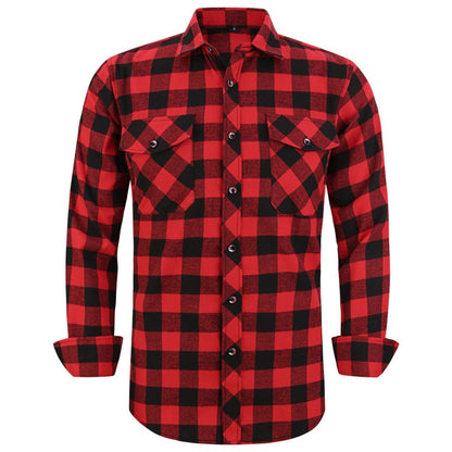 Men's Plaid Flannel  Casual Long-Sleeved Shirts (USA Size) - Collection 2 (12 Styles)