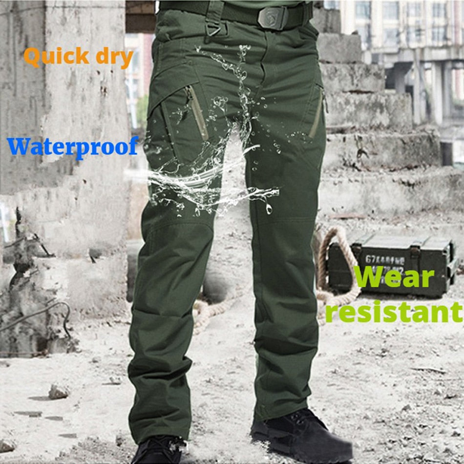 Men's Slim Fit Tactical Pants Multiple Pockets Cargo Pant (6 Colors)