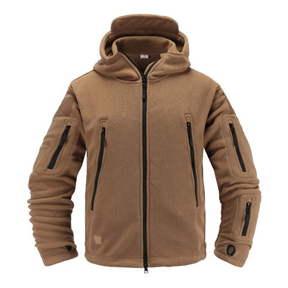 Men's  Military Tactical Outdoor Fleece Softshell Hooded Jacket (4 Colors)