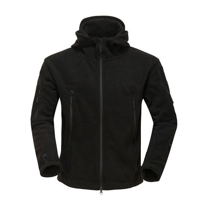 Men's  Military Tactical Outdoor Fleece Softshell Hooded Jacket (4 Colors)