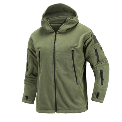 Men's  Military Tactical Outdoor Fleece Softshell Hooded Jacket (4 Colors)