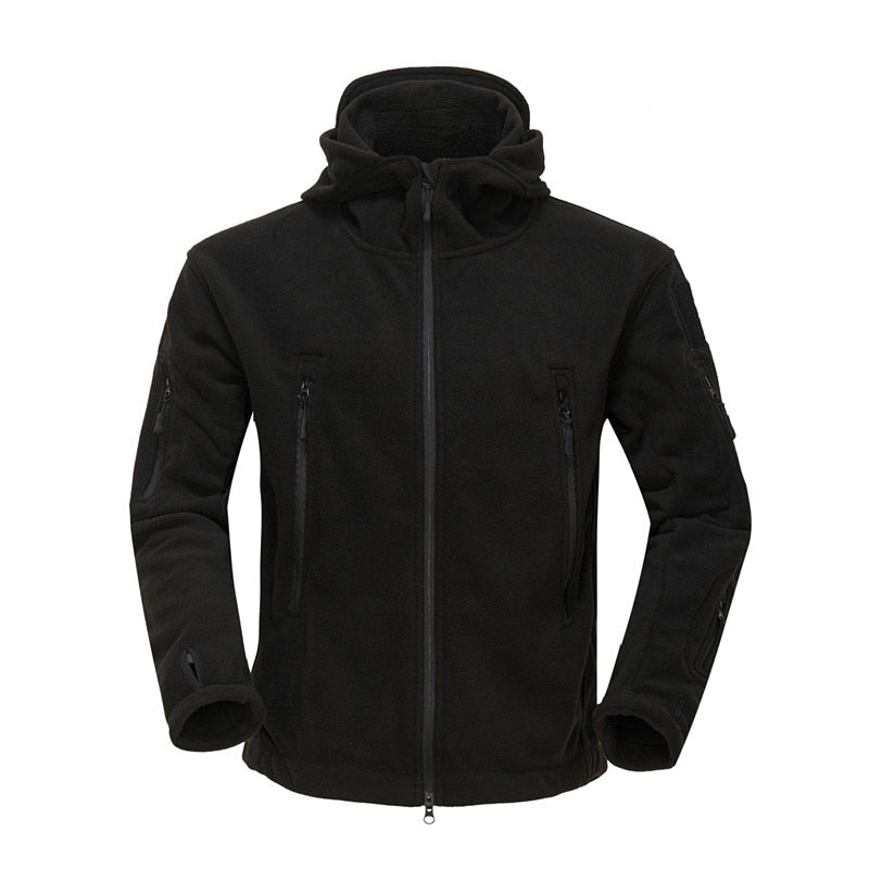 Men's  Military Tactical Outdoor Fleece Softshell Hooded Jacket (4 Colors)