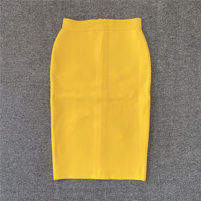 Women's Rayon Bandgae Elegant Pencil Skirt (13 Colors)