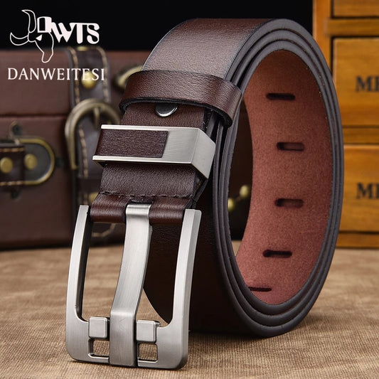 Men's High Quality Genuine Leather Luxury Pin Buckle Fancy Vintage Belt (8 Styles)