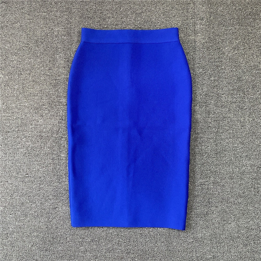 Women's Rayon Bandgae Elegant Pencil Skirt (13 Colors)