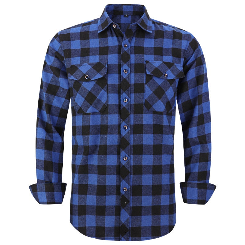 Men's Plaid Flannel  Casual Long-Sleeved Shirts (USA Size) - Collection 2 (12 Styles)