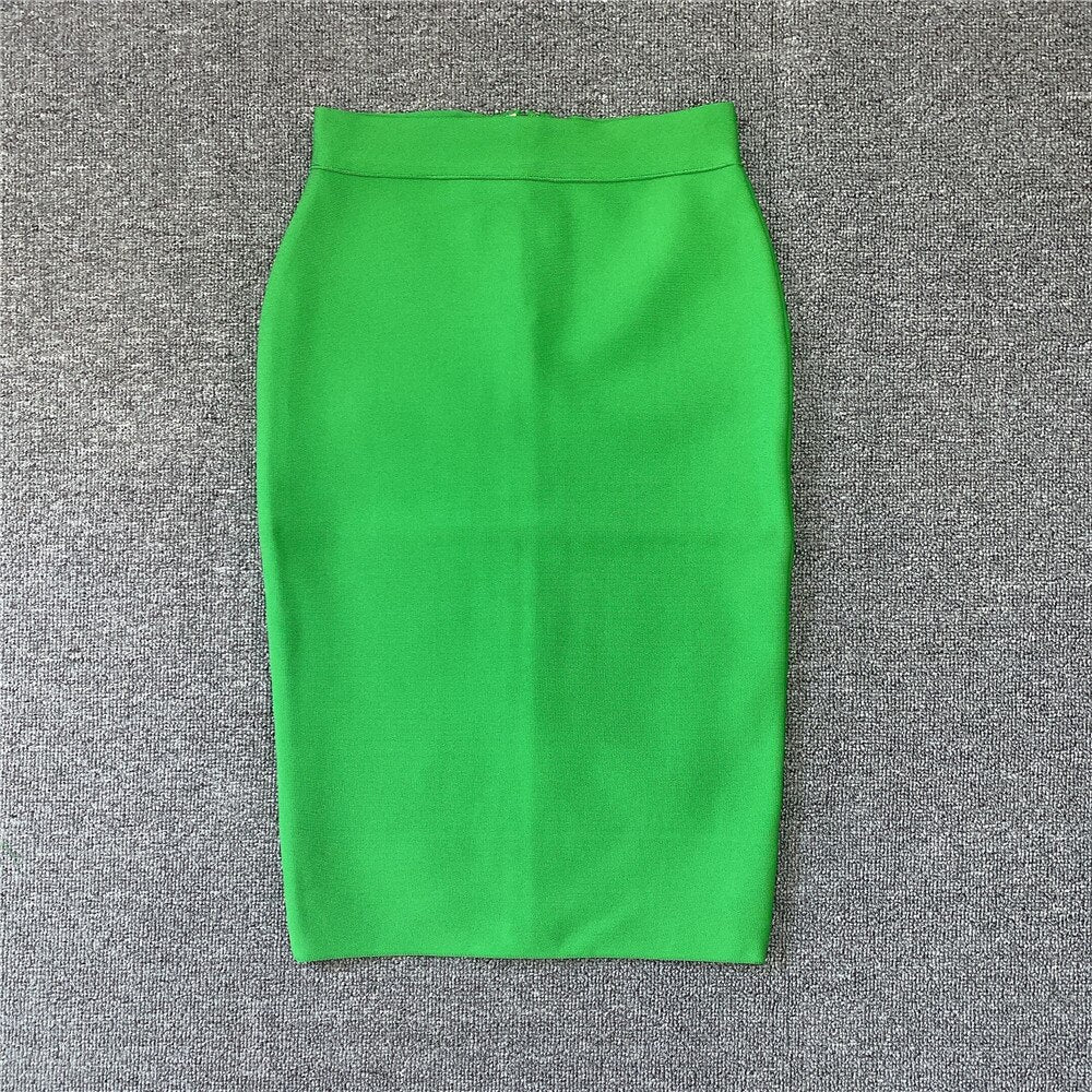 Women's Rayon Bandgae Elegant Pencil Skirt (13 Colors)