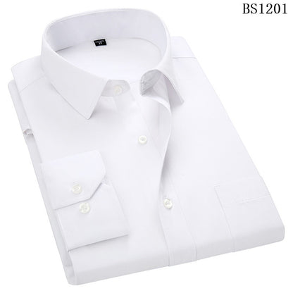 Men's Mens Business Classic Solid Long Sleeved Dress Shirts (6 Colors)