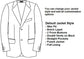 100% Cashmere Black Russian Grey Plain Made To Measure Jacket  - CER0076_MTM_SJ
