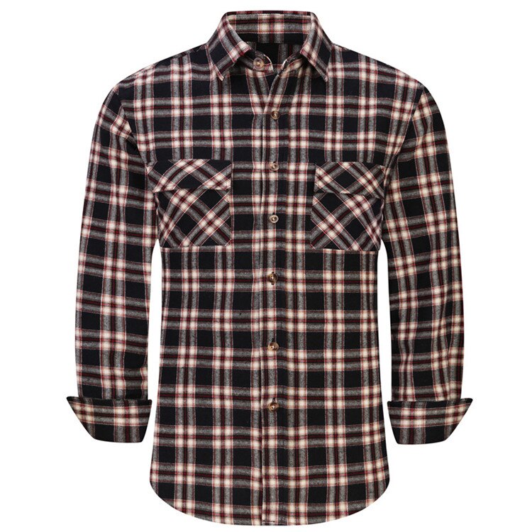 Men's Plaid Flannel  Casual Long-Sleeved Shirts (USA Size) - Collection 2 (12 Styles)