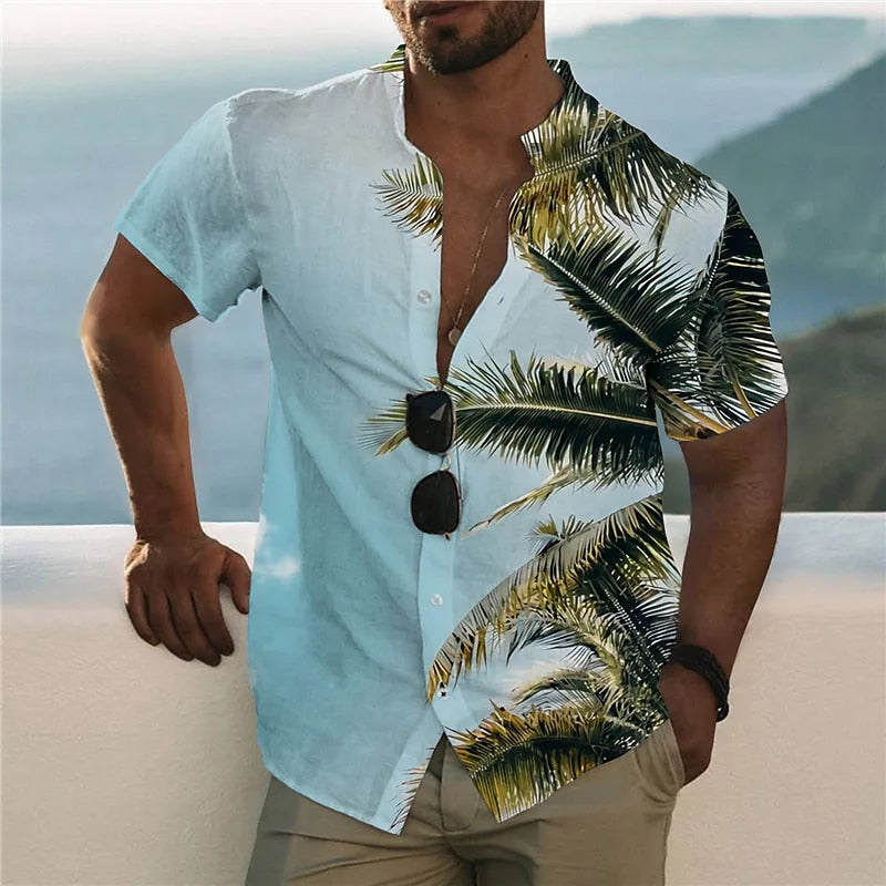 Men's 3d Printed Hawaiian Beach Short Sleeve Fashion Shirts - Collection 3 (9 Styles)