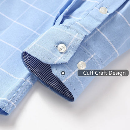 Men's 100% Pure Cotton Button Up Casual Slim Fit Long Sleeve Shirt  - Collection 1 (9 Styles)