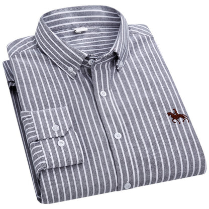 Men's 100% Cotton Oxford Long Sleeve Shirt - Collection 1 (9 Styles)