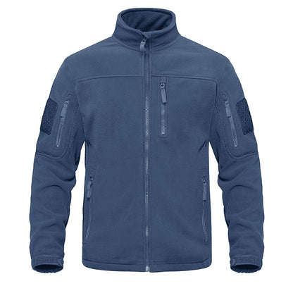 Men's Full Zip Up Tactical Thermal Warm windbreaker Fleece Jacket (11 Colors)