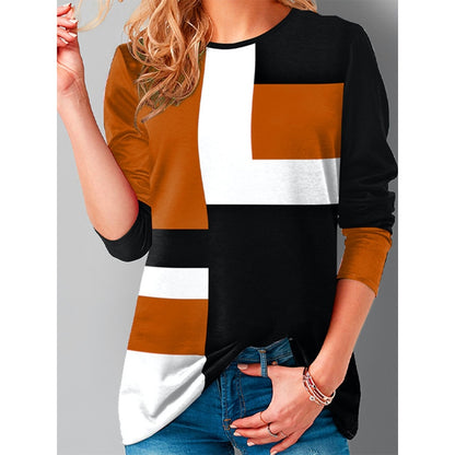 Women's Vintage Long Sleeve O-Neck Loose Basic T-shirt (11 Colors)