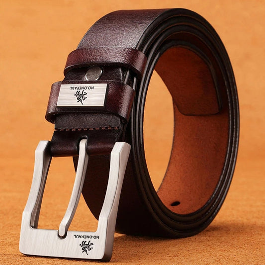 Men's High Quality Buckle Cowskin Genuine Leather Business Belt - Collection 1 (14 Styles)