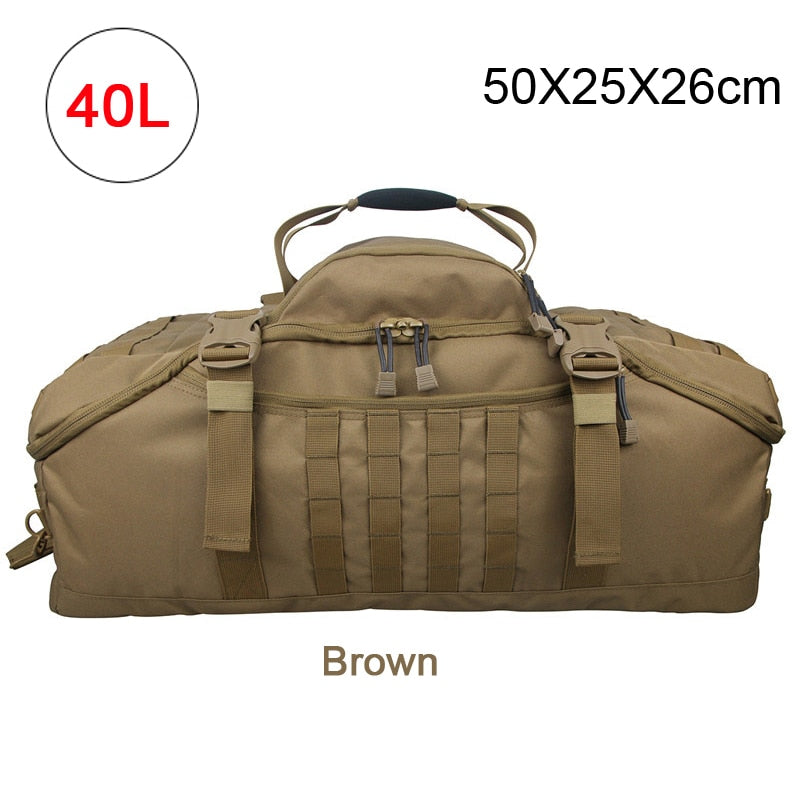 LQARMY 40L 60L 80L Men Sport Gym Bag Tactical Waterproof Backpack Molle Camping Backpacks Sports Travel Bags