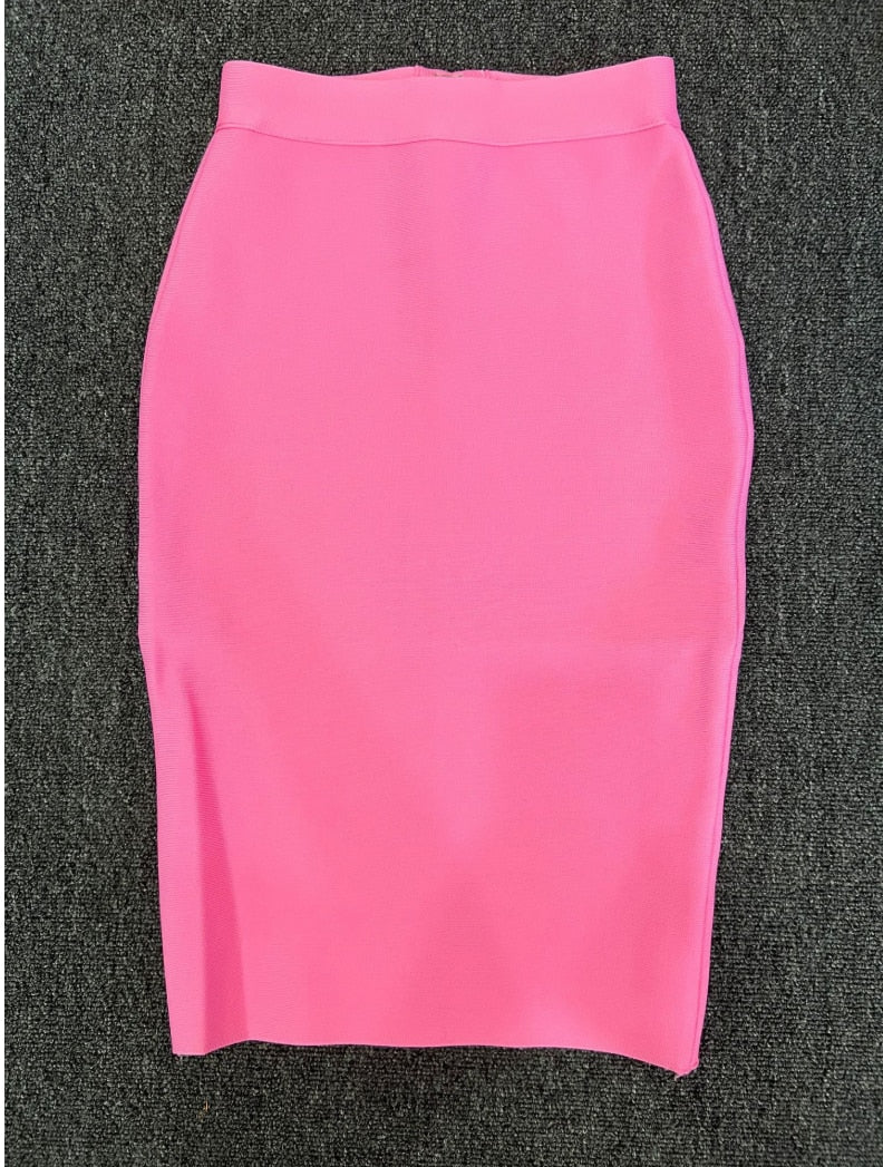 Women's Rayon Bandgae Elegant Pencil Skirt (13 Colors)