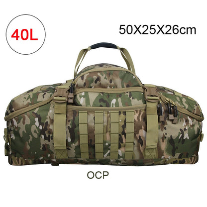 LQARMY 40L 60L 80L Men Sport Gym Bag Tactical Waterproof Backpack Molle Camping Backpacks Sports Travel Bags