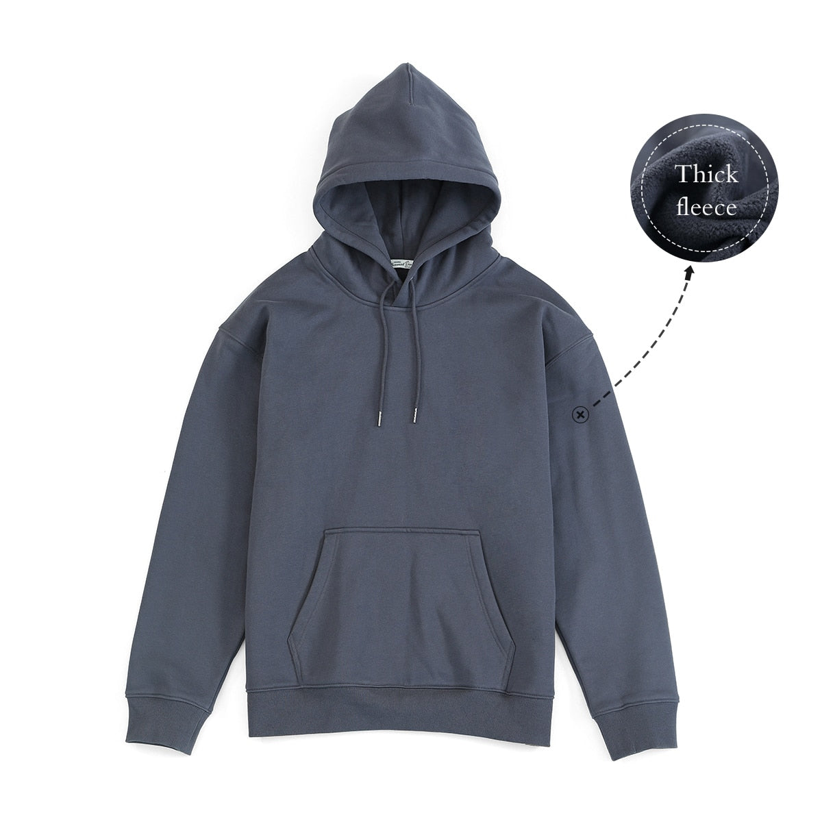 Men's Thick 360g With Fleece Solid Basic Pullovers Sweatshirts - Collection 2 (15 Colors)