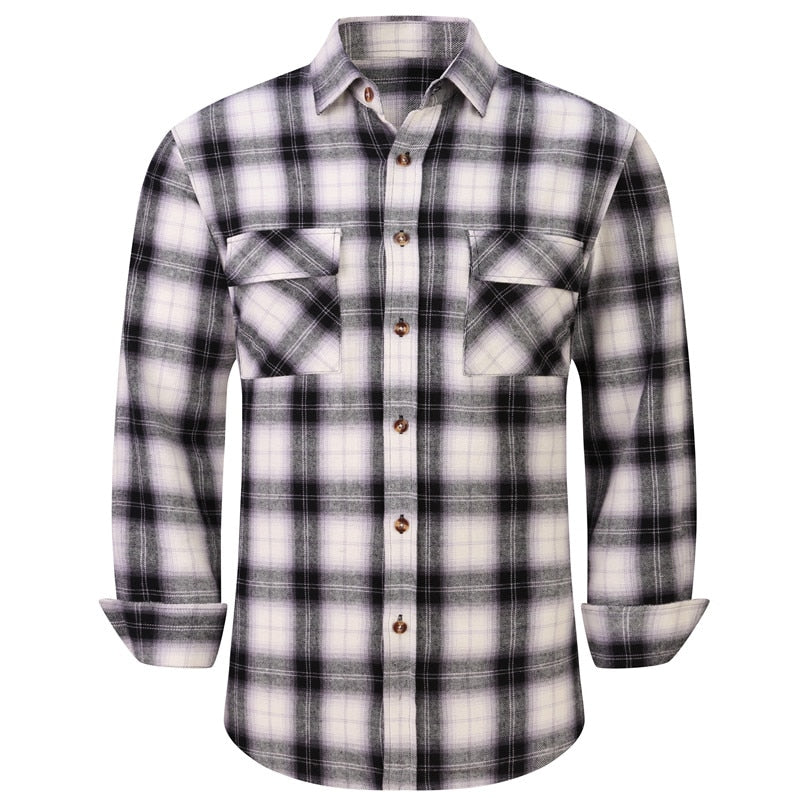 Men's Plaid Flannel  Casual Long-Sleeved Shirts (USA Size) - Collection 2 (12 Styles)