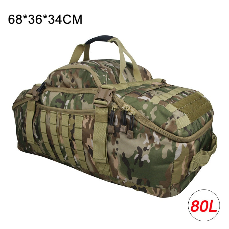 LQARMY 40L 60L 80L Men Sport Gym Bag Tactical Waterproof Backpack Molle Camping Backpacks Sports Travel Bags