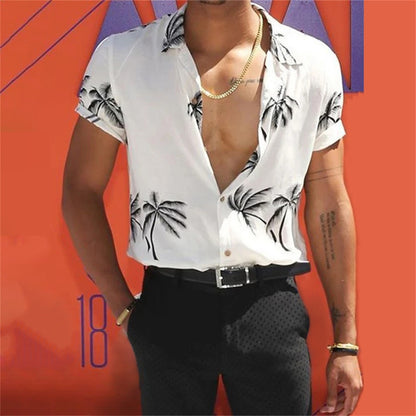 Men's 3d Printed Hawaiian Beach Short Sleeve Fashion Shirts - Collection 1 (9 Styles)