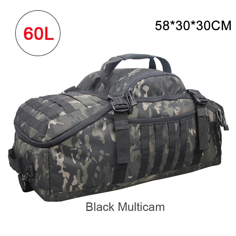 LQARMY 40L 60L 80L Men Sport Gym Bag Tactical Waterproof Backpack Molle Camping Backpacks Sports Travel Bags