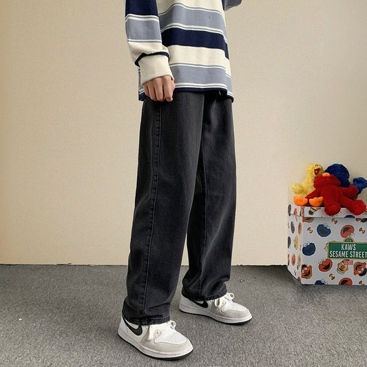 Men's Streetwear Loose Straight Wide Leg Baggy Jeans (3 Colors)