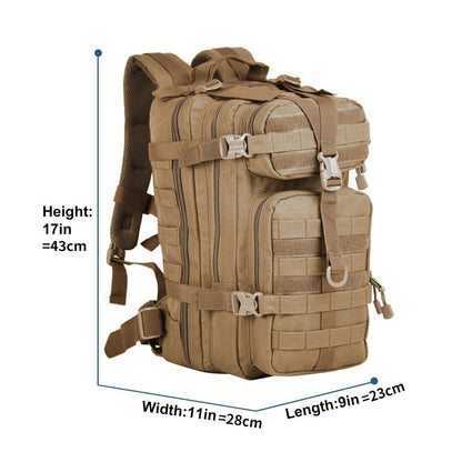 Men Army Military Tactical Backpack 1000D Polyester 30L 3P Softback Outdoor Waterproof Rucksack Hiking Camping Hunting Bags