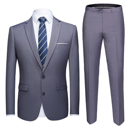 Men's 2 Button 2 pc (Jacket+Pant) Poly Viscose Business Dress Suit - Collection 2 (6 Colors)