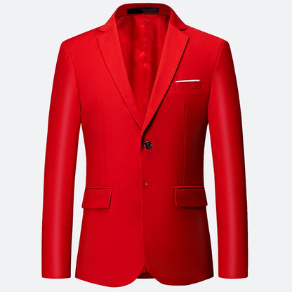 Men's 2 piece slim solid color business office suit (Jacket+Pant) - Collection 2 (7 Colors)