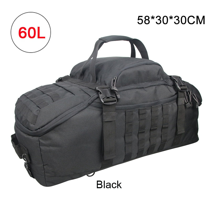 LQARMY 40L 60L 80L Men Sport Gym Bag Tactical Waterproof Backpack Molle Camping Backpacks Sports Travel Bags