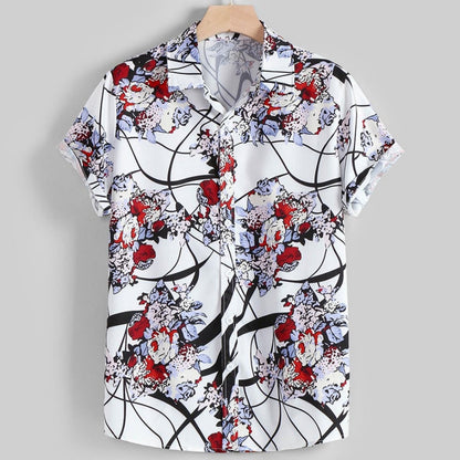 Men's 3d Printed Hawaiian Beach Short Sleeve Fashion Shirts - Collection 2 (9 Styles)
