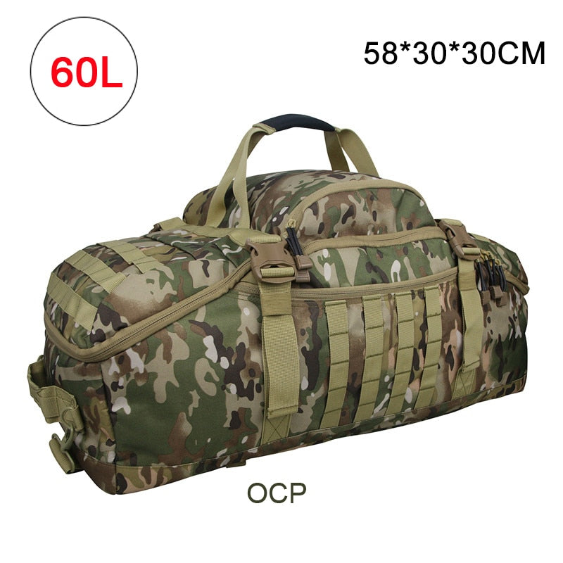 LQARMY 40L 60L 80L Men Sport Gym Bag Tactical Waterproof Backpack Molle Camping Backpacks Sports Travel Bags