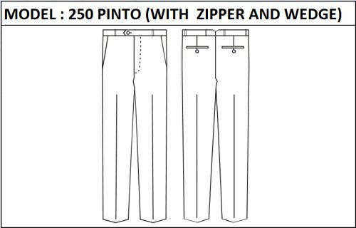 SLIM PANT -  MODEL_250_PINTO_WITH_ZIPPER_AND_WEDGE