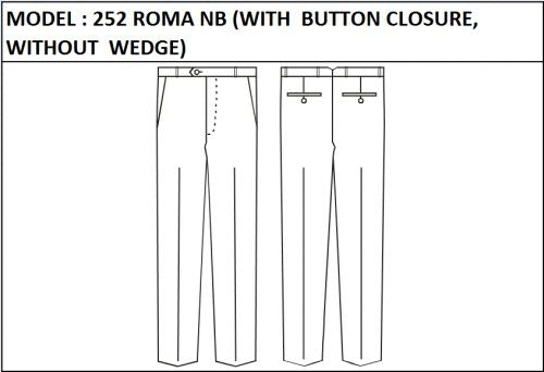 SLIM PANT -  MODEL_252_ROMA_NB_BUTTON_CLOSURE_WITHOUT_WEDGE
