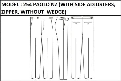 SLIM PANT -  MODEL_254_PAOLO_NZ_WITH_SIDE_ADJUSTERS_ZIPPER_WITHOUT_WEDGE
