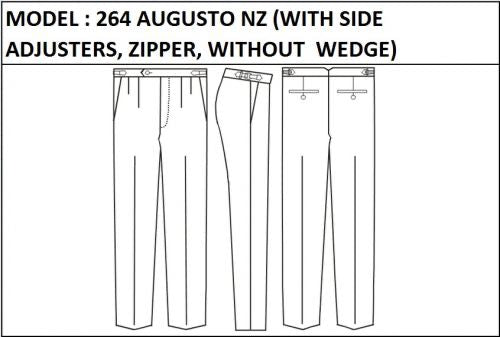 SLIM PANT -  MODEL_264_AUGUSTO_NZ_WITH_SIDE_ADJUSTERS_ZIPPER_WITHOUT_WEDGE
