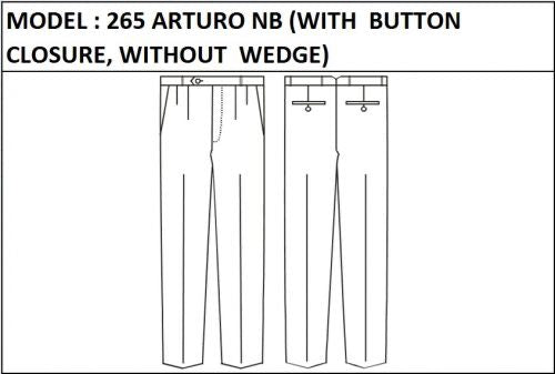 SLIM PANT -  MODEL_265_ARTURO_NB_BUTTON_CLOSURE_WITHOUT_WEDGE