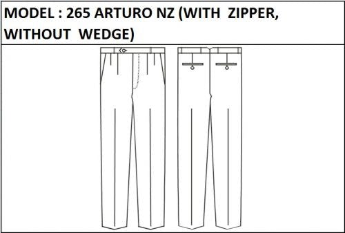 SLIM PANT -  MODEL_265_ARTURO_NZ_WITH_ZIPPER_WITHOUT_WEDGE