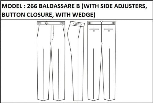 SLIM PANT -  MODEL_266_BALDASSARE_B_WITH_SIDE_ADJUSTERS_BUTTON_CLOSURE_AND_WEDGE